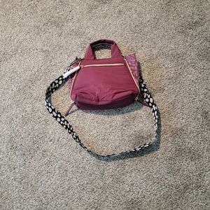 NWT Stella & Dot Oxblood Zip it Crossbody & Stella Animal Print Adjustable Strap